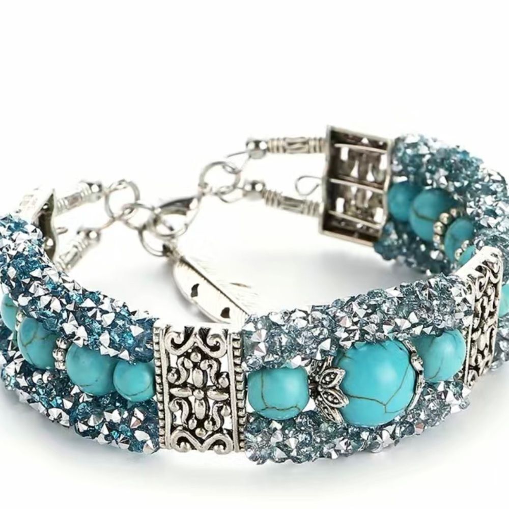BOHO VINTAGE DESIGN SILVER BRACELET‎